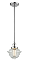 Innovations Lighting Small Oxford 1-100 watt 8 inch Polished Chrome Mini Pendant with Seedy glass and Solid Brass Hang Straight Swivel 201SPCG534