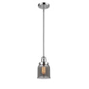 Bell Mini Pendant shown in the Polished Chrome finish with a Plated Smoke shade