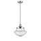 Oxford Mini Pendant shown in the Polished Chrome finish with a Seedy shade