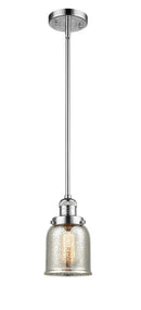 Innovations Lighting Small Bell 1-100 watt 5 inch Polished Chrome Mini Pendant with Silver Plated Mercury glass and Solid Brass Hang Straight Swivel 201SPCG58