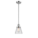 Cone Mini Pendant shown in the Polished Chrome finish with a Clear shade