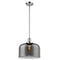 Bell Mini Pendant shown in the Polished Chrome finish with a Plated Smoke shade