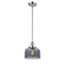 Bell Mini Pendant shown in the Polished Chrome finish with a Plated Smoke shade