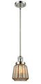 Innovations Lighting Chatham 1-100 watt 6 inch Polished Nickel Mini Pendant with Mercury Fluted glass and Solid Brass Hang Straight Swivel 201SPNG146