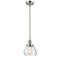 Fulton Mini Pendant shown in the Polished Nickel finish with a Clear shade