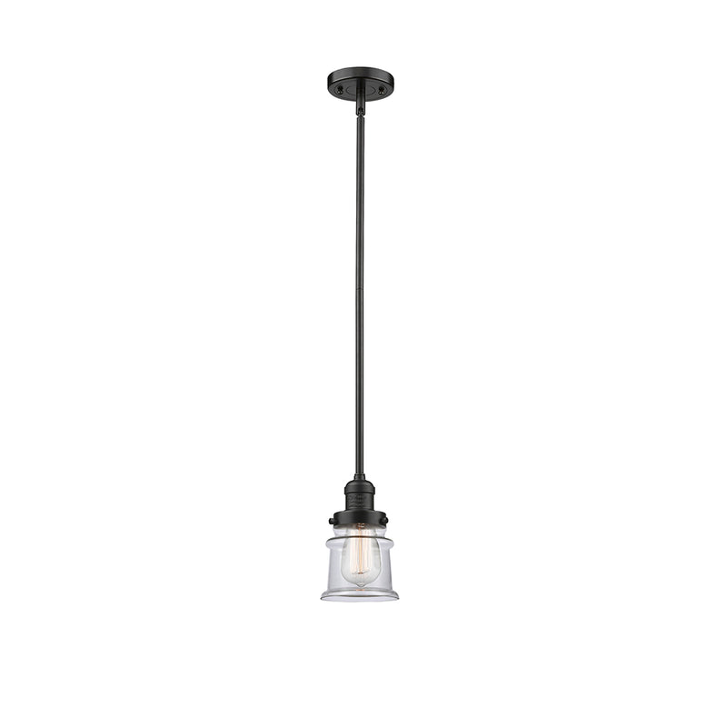 Canton Mini Pendant shown in the Polished Nickel finish with a Matte White shade