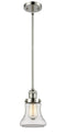 Innovations Lighting Bellmont 1-100 watt 6.5 inch Polished Nickel Mini Pendant with Clear glass and Solid Brass Hang Straight Swivel 201SPNG192