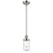 Dover Mini Pendant shown in the Polished Nickel finish with a Seedy shade