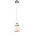 Bell Mini Pendant shown in the Polished Nickel finish with a Matte White shade