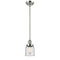 Bell Mini Pendant shown in the Polished Nickel finish with a Clear shade