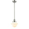 Oxford Mini Pendant shown in the Polished Nickel finish with a Matte White shade