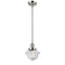 Oxford Mini Pendant shown in the Polished Nickel finish with a Clear shade