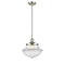 Oxford Mini Pendant shown in the Polished Nickel finish with a Clear shade