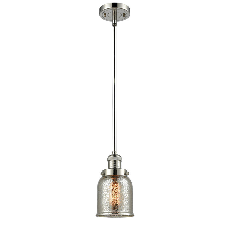 Bell Mini Pendant shown in the Polished Nickel finish with a Silver Plated Mercury shade