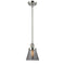 Cone Mini Pendant shown in the Polished Nickel finish with a Plated Smoke shade