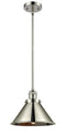 Innovations Lighting Briarcliff 1-100 watt 10 inch Polished Nickel Mini Pendant with Polished Nickel Briarcliff shades and Solid Brass Hang Straight Swivel 201SPNM10PN