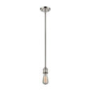 Bare Bulb Mini Pendant shown in the Polished Nickel finish