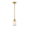 Canton Mini Pendant shown in the Satin Gold finish with a Matte White shade