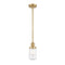 Dover Mini Pendant shown in the Satin Gold finish with a Clear shade