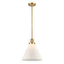 Cone Mini Pendant shown in the Satin Gold finish with a Matte White shade