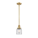 Bell Mini Pendant shown in the Satin Gold finish with a Clear shade