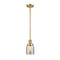 Bell Mini Pendant shown in the Satin Gold finish with a Silver Plated Mercury shade