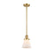 Cone Mini Pendant shown in the Satin Gold finish with a Matte White shade