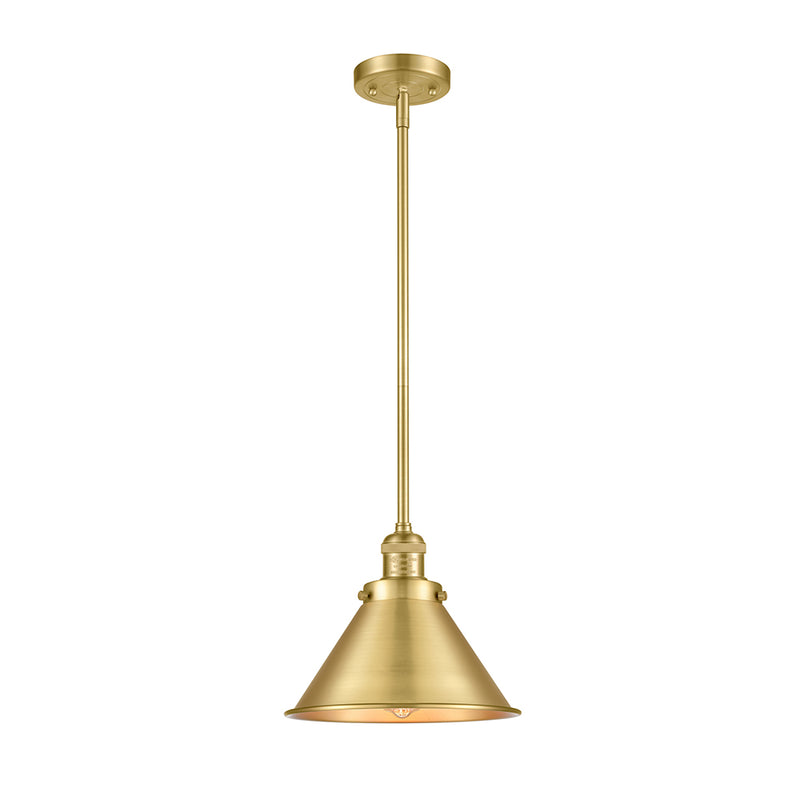 Briarcliff Mini Pendant shown in the Satin Gold finish with a Satin Gold shade