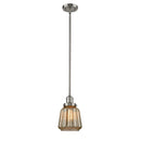 Chatham Mini Pendant shown in the Brushed Satin Nickel finish with a Mercury shade
