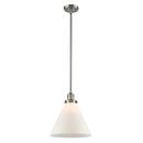 Cone Mini Pendant shown in the Brushed Satin Nickel finish with a Matte White shade