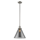 Cone Mini Pendant shown in the Brushed Satin Nickel finish with a Plated Smoke shade