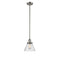 Cone Mini Pendant shown in the Brushed Satin Nickel finish with a Seedy shade