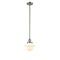 Oxford Mini Pendant shown in the Brushed Satin Nickel finish with a Matte White shade