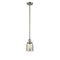 Bell Mini Pendant shown in the Brushed Satin Nickel finish with a Silver Plated Mercury shade