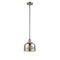 Bell Mini Pendant shown in the Brushed Satin Nickel finish with a Silver Plated Mercury shade