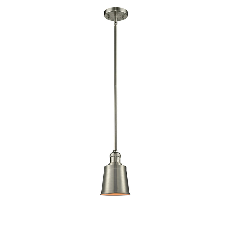 Addison Mini Pendant shown in the Brushed Satin Nickel finish with a Brushed Satin Nickel shade