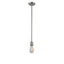 Bare Bulb Mini Pendant shown in the Brushed Satin Nickel finish