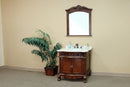 Bellaterra 34.6" Single Sink Vanity Wood Walnut Cream Marble 202016A-S-CR