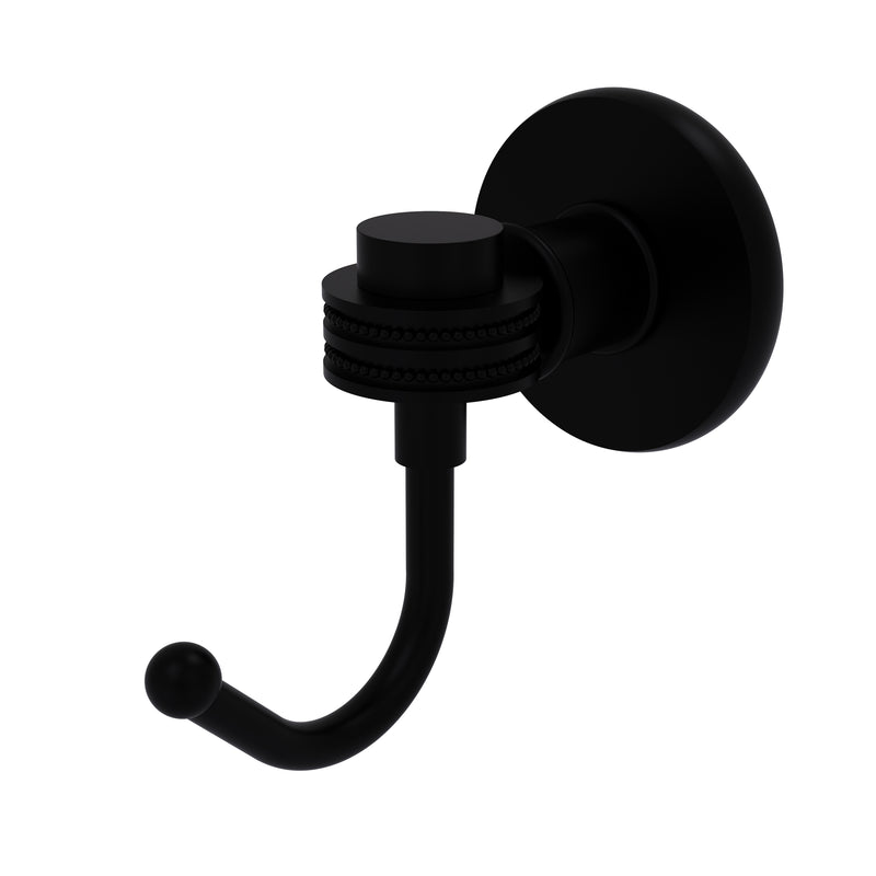 Allied Brass Continental Collection Robe Hook with Dotted Accents 2020D-BKM