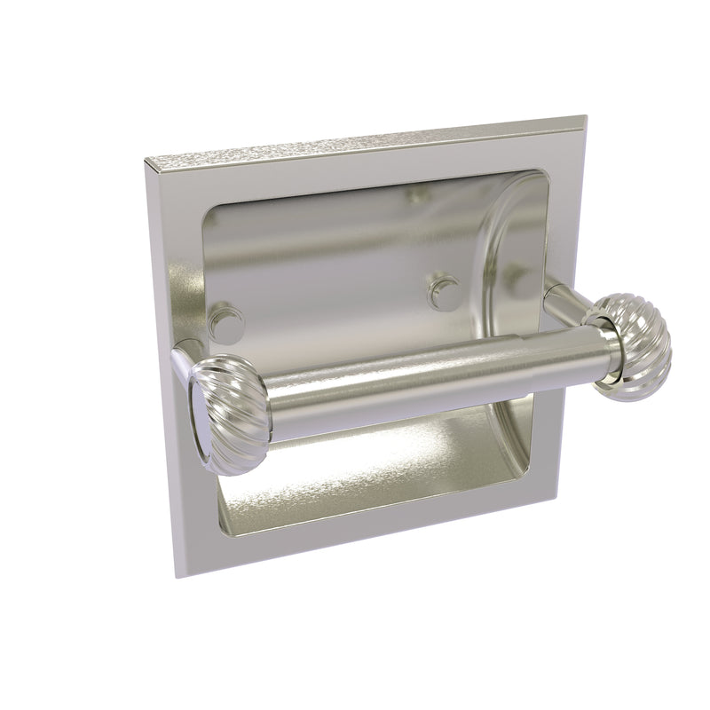 Allied Brass Continental Collection Recessed Toilet Tissue Holder with Twisted Accents 2024-CT-SN