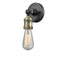 Bare Bulb Sconce shown in the Black Antique Brass finish