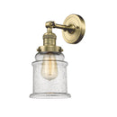 Canton Sconce shown in the Antique Brass finish with a Seedy shade