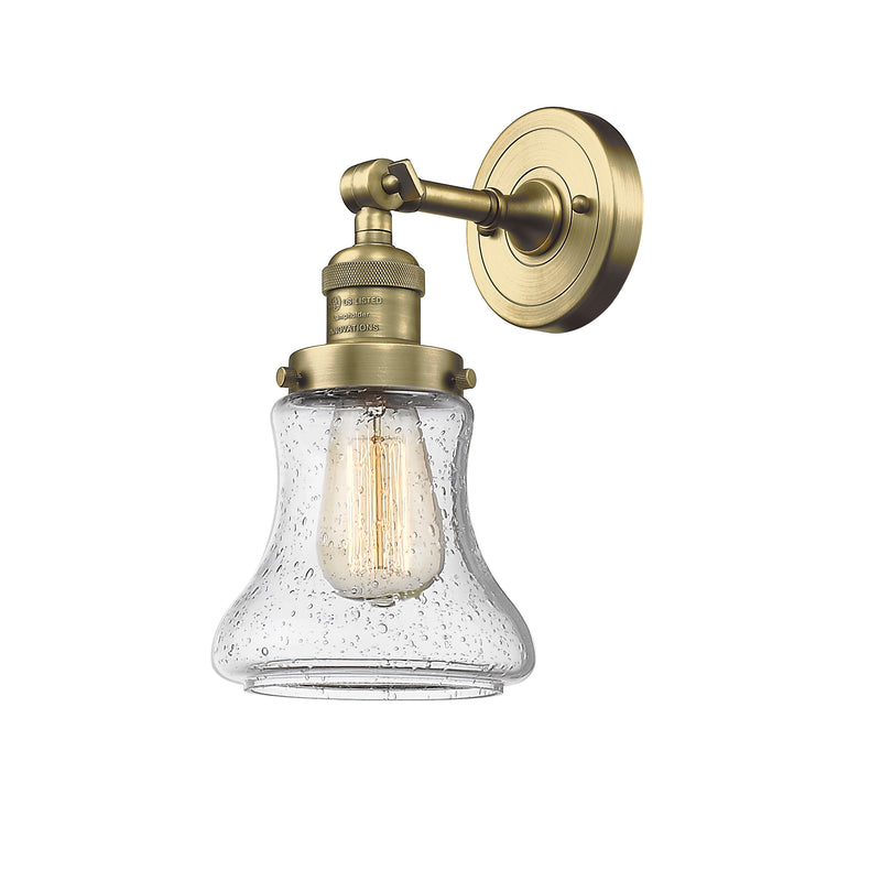 Bellmont Sconce shown in the Antique Brass finish with a Seedy shade