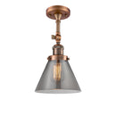 Innovations Lighting Large Cone 1 Light Sconce Part Of The Franklin Restoration Collection 203-AC-G43-LED