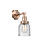 Bell Sconce shown in the Antique Copper finish with a Seedy shade