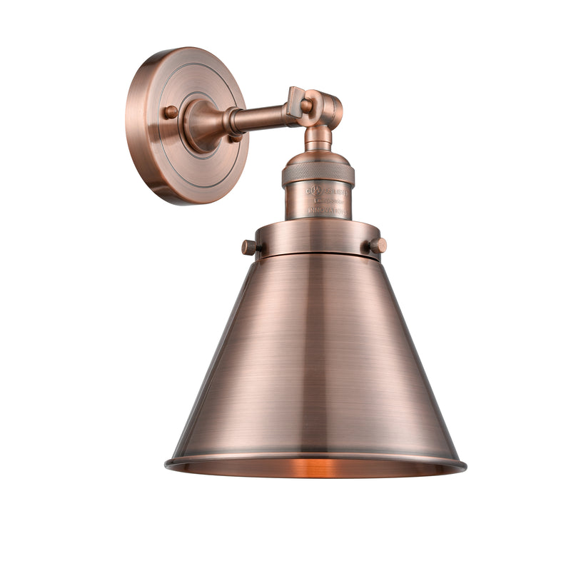 Appalachian Sconce shown in the Antique Copper finish with a Antique Copper shade