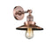 Railroad Sconce shown in the Antique Copper finish with a Antique Copper shade