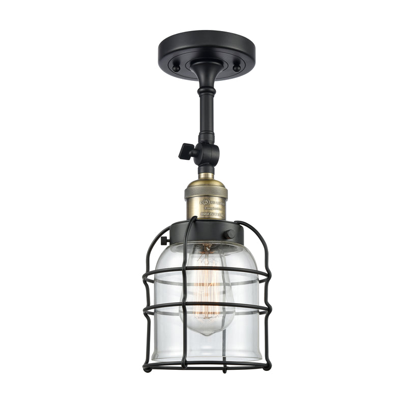 Innovations Lighting Small Bell Cage 1 Light Sconce Part Of The Franklin Restoration Collection 203-BAB-G52-CE-LED