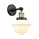 Oxford Sconce shown in the Black Antique Brass finish with a Matte White shade