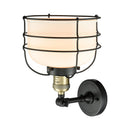 Innovations Lighting Large Bell Cage 1 Light Sconce Part Of The Franklin Restoration Collection 203-BAB-G71-CE